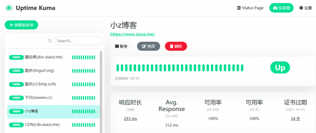 Docker快速搭建TCP/HTTP监控之uptime-kuma