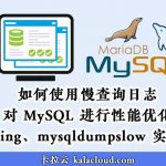 使用 MySQL 慢查询日志进行性能优化