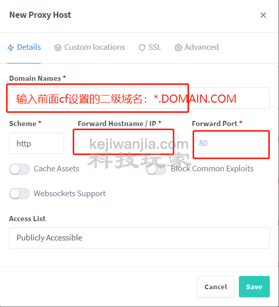 通过Nginx Proxy Manager反向代理去掉域名后面的端口