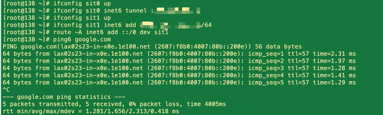 配置IPv6隧道，免费获取新IP