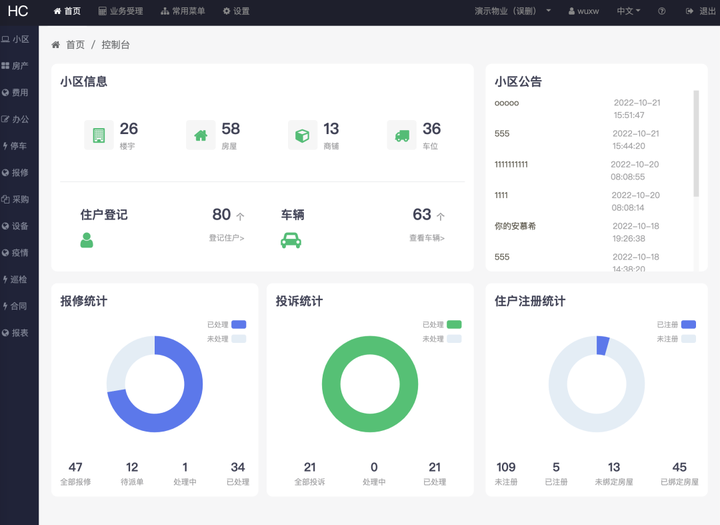 推荐一个开源物业管理系统，功能多全面！私活必备！
