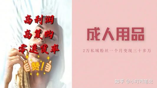 成人用品赛道，2万私域，一个月变现30W！