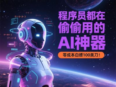 程序员都在偷偷用的AI神器，零成本白嫖100美刀！