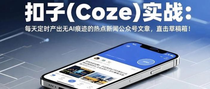 扣子(Coze)实战：每天定时产出无AI痕迹的热点新闻公众号文章，直击草稿箱！