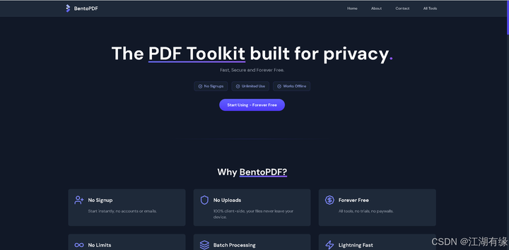 告别在线PDF工具！Docke 部署BentoPDF，敏感文档本地安全处理